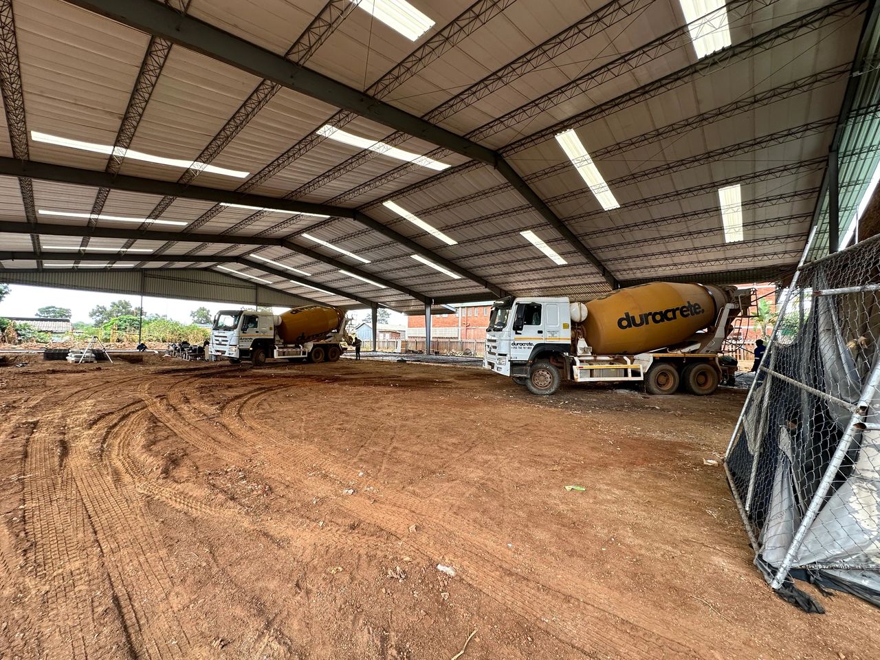 Engineerium Projects pouring Premix Concrete for a Warehouse made by a local supplier